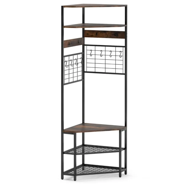 Drabužių kabykla 52x52x183cm., juodos/rudos spalvos