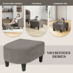 Fotelis su pakoju, tamsiai pilkos/juodos spalvos