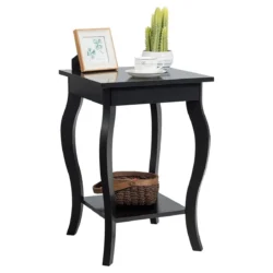 Šoninis staliukas 40x40x60cm., juodos spalvos