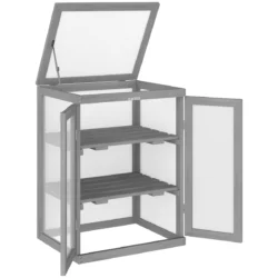 Šiltnamis Outsunny 58x44x78cm., pilkos spalvos