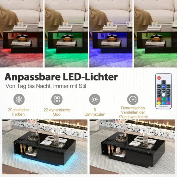 Kavos staliukas 95x55x31cm., juodos spalvos