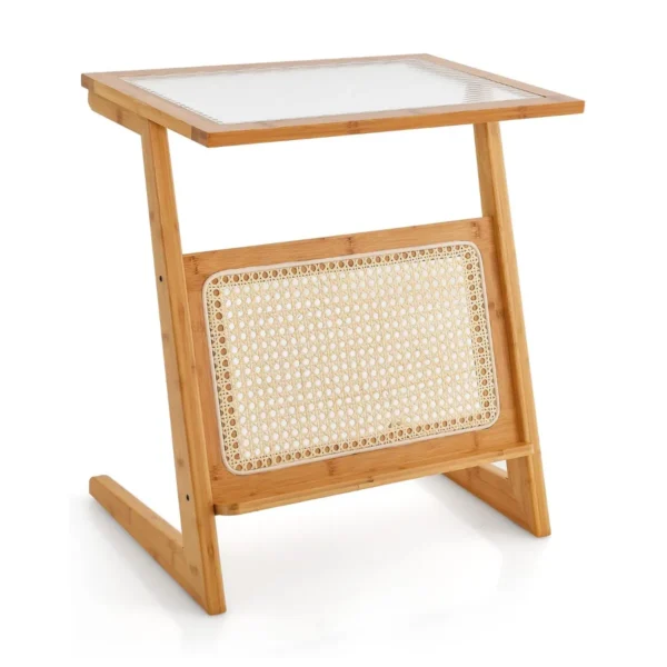 Šoninis staliukas 51,5x37x58cm., šviesiai rudos spalvos