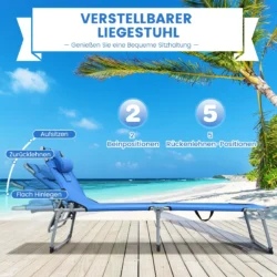 Gultas 194x60x35,5cm., mėlynos spalvos