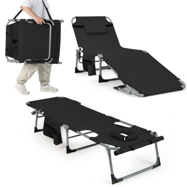 Gultas 193x60x34cm., juodos spalvos
