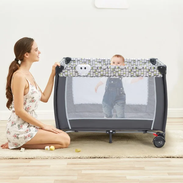 Vaikiškas maniežas 127x63x110cm., juodos spalvos