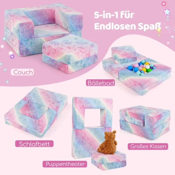 Modulinė vaikiška sofa 71x53x34,5cm., įvairių spalvų