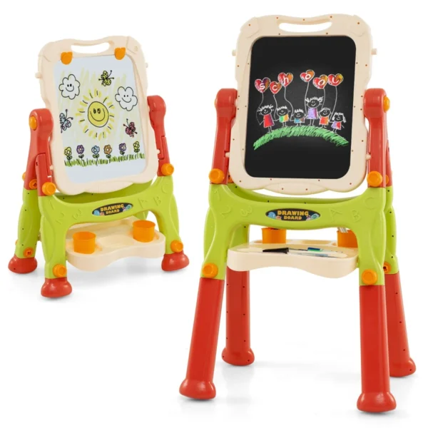 Dvipusė piešimo lenta 61x44x107cm., įvairių spalvų