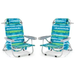 Rinkinys iš 2 paplūdimio kėdžių 66x65x78cm., įvairių spalvų