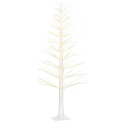 Dirbtinė LED eglė Homcom 21x21x150cm., baltos spalvos