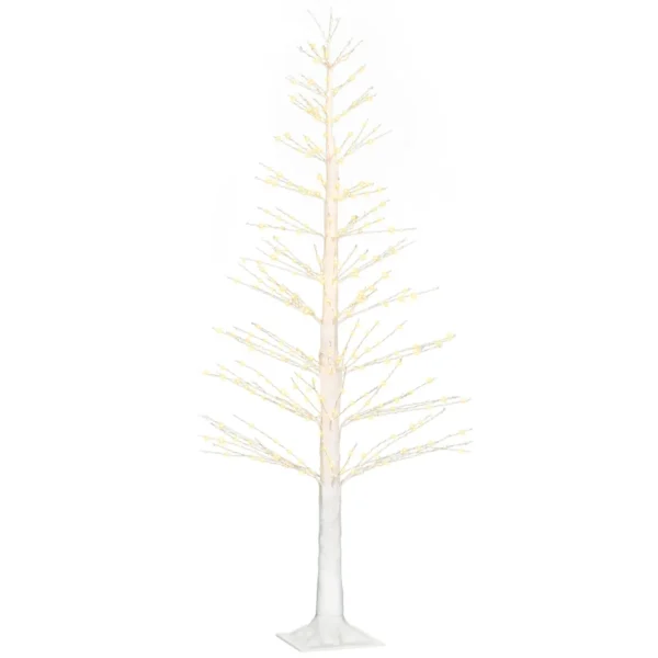 Dirbtinė LED eglė Homcom 21x21x150cm., baltos spalvos