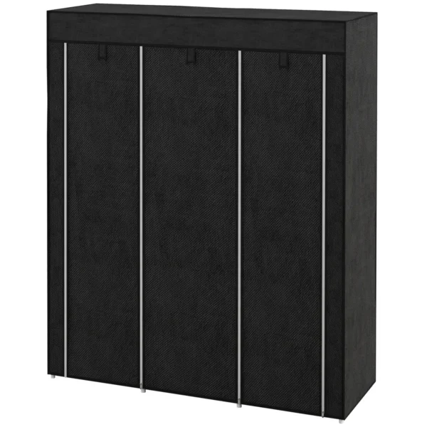 Medžiaginė spinta Homcom 125x43x162,5cm., juodos spalvos 