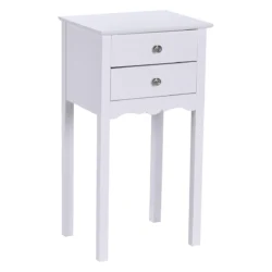 Rinkinys iš 2 naktinių staliukų 40x32,5x75cm., baltos spalvos
