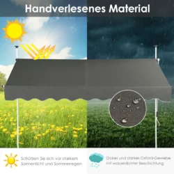 Markizė 175x250x300cm., tamsiai pilkos spalvos