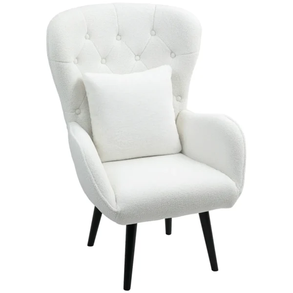 Fotelis Homcom 88x75x106cm., baltos/juodos spalvos