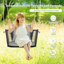 Pakabinama kėdė 77x62x38cm., juodos/pilkos spalvos