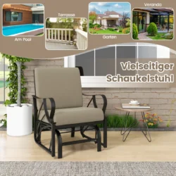 Sodo kėdė 73x66,5x89cm., rudos/juodos spalvos