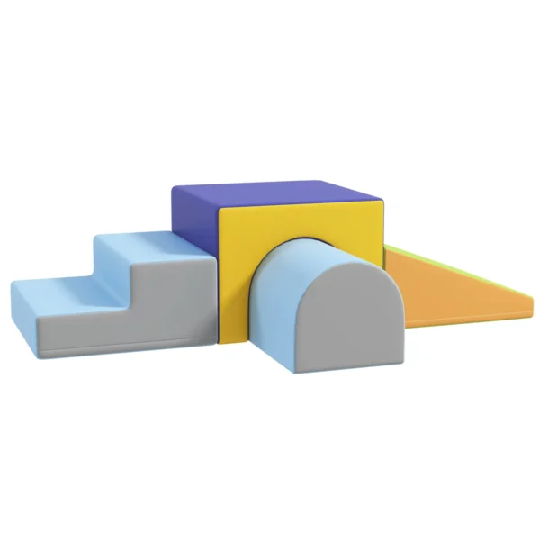 thg16c197f70b78c5.webp Rinkinys iš 4 minkštų statybinių kaladėlių Homcom, įvairių spalvų