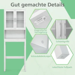 Vonios spintelė 58x19x170cm., baltos spalvos