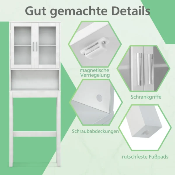 Vonios spintelė 58x19x170cm., baltos spalvos