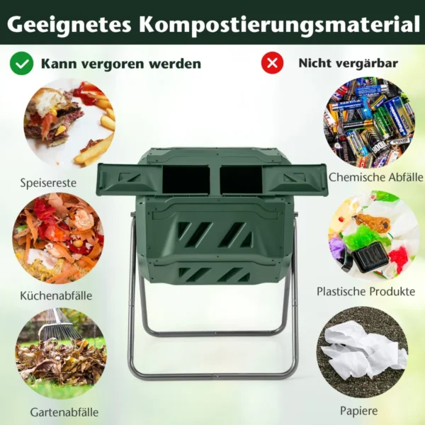 Komposto dėžė 70x63x93cm., žalios spalvos