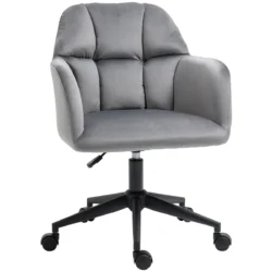 Biuro kėdė Homcom 58x58,5x86cm., tamsiai pilkos/juodos spalvos