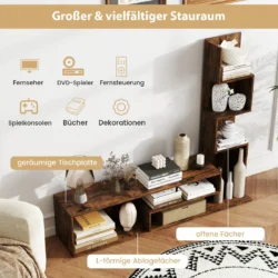 TV staliukas 144,5x29,5x121cm., rudos spalvos