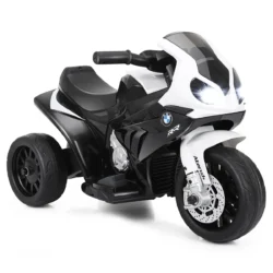 Elektrinis vaikiškas motociklas 66x37x44,5cm., juodos/baltos spalvos