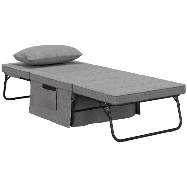 u6n1d21955bb920a2.webp Sulankstoma lova Homcom 188x75x38cm., pilkos/juodos spalvos