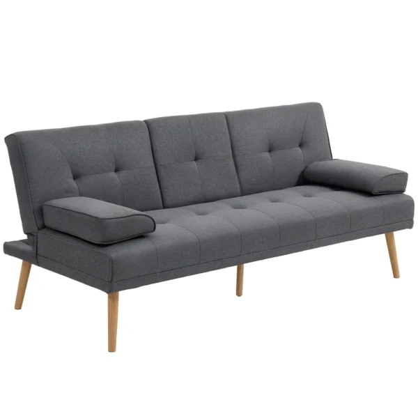 Sofa-lova Homcom 181x77x78cm., tamsiai pilkos/šviesiai rudos spalvos