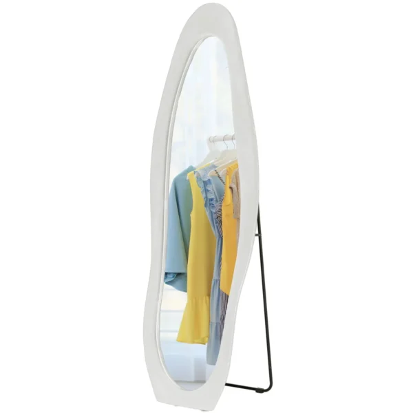 Pastatomas veidrodis Homcom 50x38x160cm., baltos/juodos spalvos