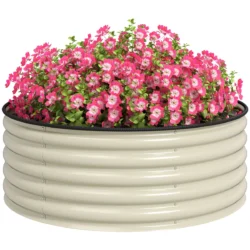 Pakelta lysvė Outsunny 120x120x43cm., kreminės spalvos