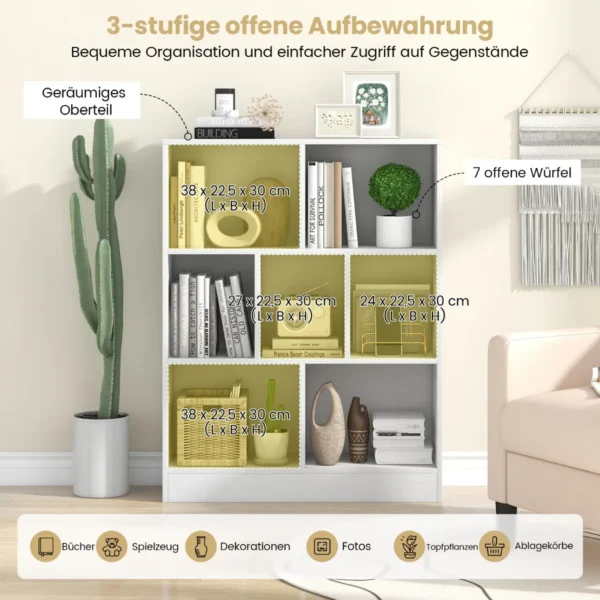 Pastatoma lentyna 80x24x104cm., baltos spalvos