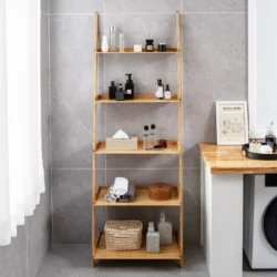 Pastatoma lentyna 65x36x183cm., šviesiai rudos spalvos