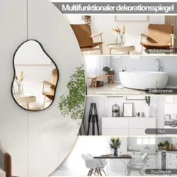 Sieninis veidrodis 3x78x56,5cm., juodos spalvos