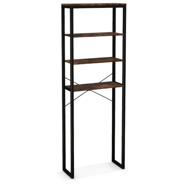 Vonios lentyna 60x24x177cm., juodos/rudos spalvos