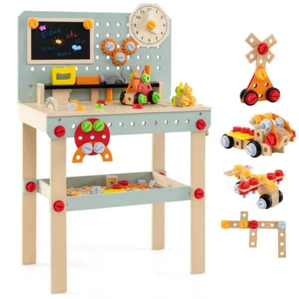 Vaikiškas darbastalio rinkinys 54x30x83cm., įvairių spalvų