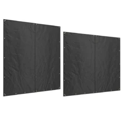 Rinkinys iš 2 malkų uždangalų Outsunny 174x173cm., juodos spalvos