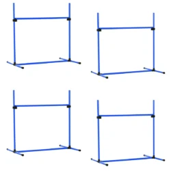Šunų treniruočių rinkinys iš 4 dalių PawHut 99x65x94cm., mėlynos spalvos