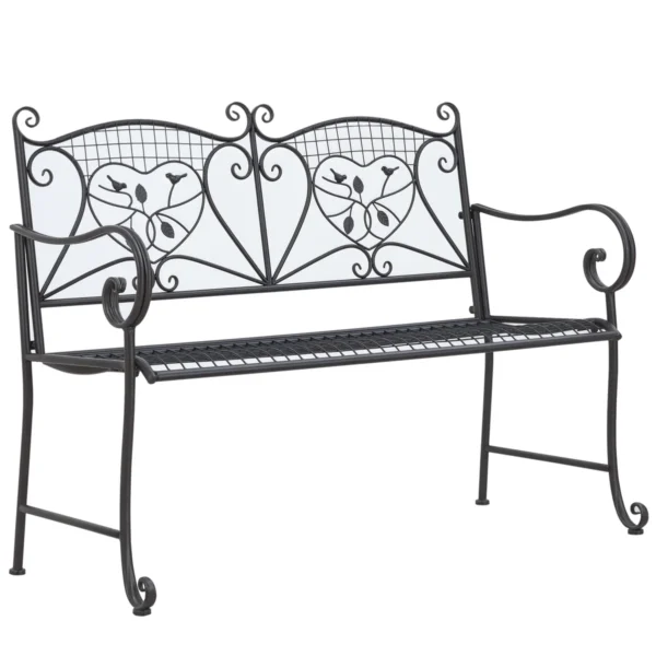 Sodo suoliukas Outsunny 113x58x98cm., juodos spalvos 