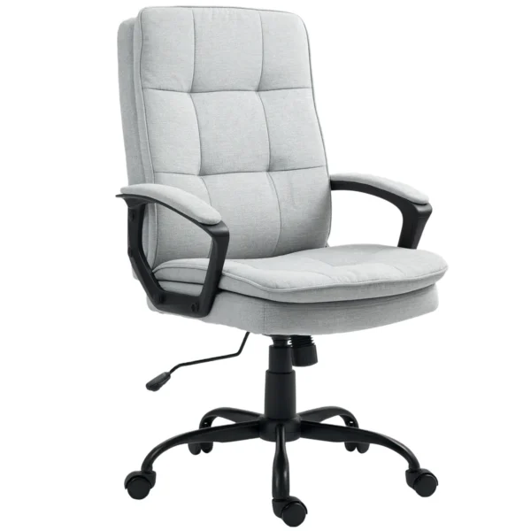 Biuro kėdė Homcom 63x70x112cm., pilkos/juodos spalvos