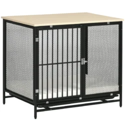 Narvas šuniui PawHut 80x55x71cm., šviesiai rudos/juodos spalvos