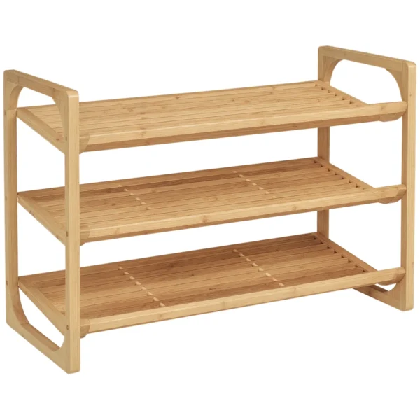 Batų lentyna Homcom 76x33x51cm., rudos/juodos spalvos