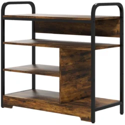 Batų lentyna Homcom 70x30x65cm., rudos/juodos spalvos