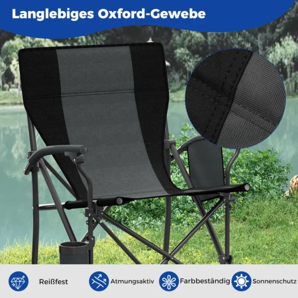 1xcampingstuhlfaltbarklappstuhlmitbecherhalterseitentascheklappbarerangelstuhl160kgtragfhigkeit_image_6.webp