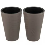 Rinkinys iš 2 vazonų 29,5x45cm., rudos spalvos