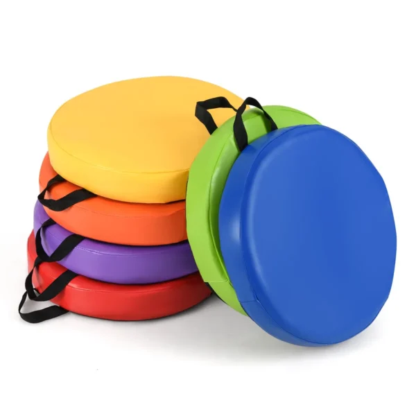 Rinkinys iš 6 sėdmaišių 35x35x6cm., įvairių spalvų