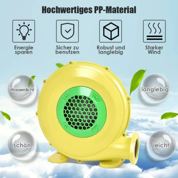 Oro pūstuvas 44x24x40,5m., geltonos/žalios spalvos