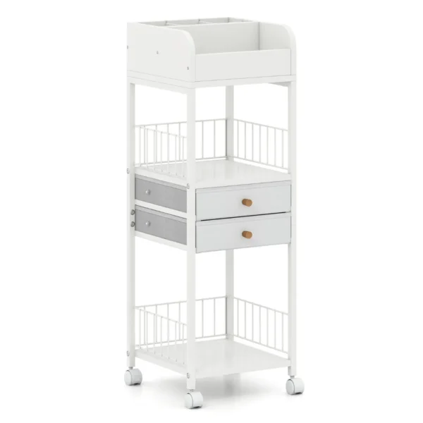 Vonios lentyna su ratukais 30x30x90cm., baltos spalvos