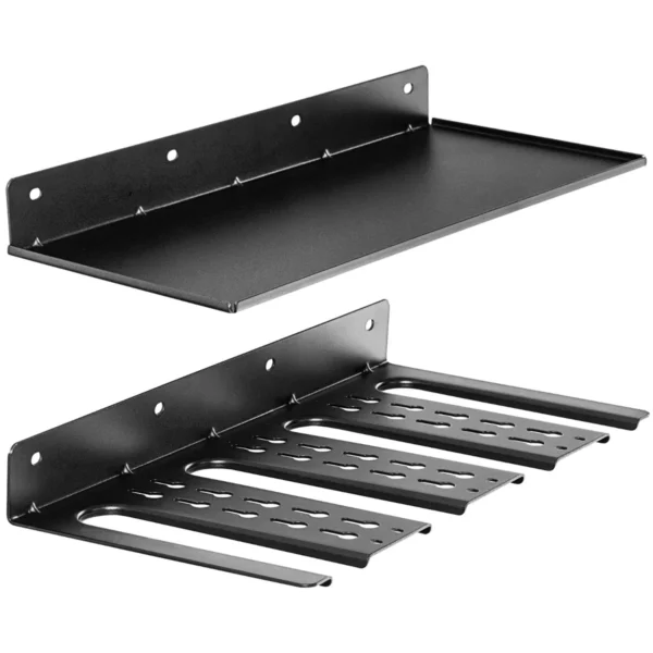 Rinkinys iš 2 sieninių įrankių lentynų 43x21,5x5cm., juodos spalvos