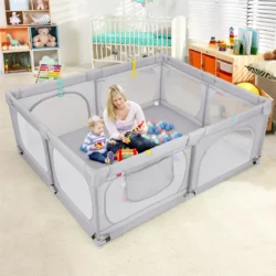 Maniežas 189x158x68cm., pilkos spalvos